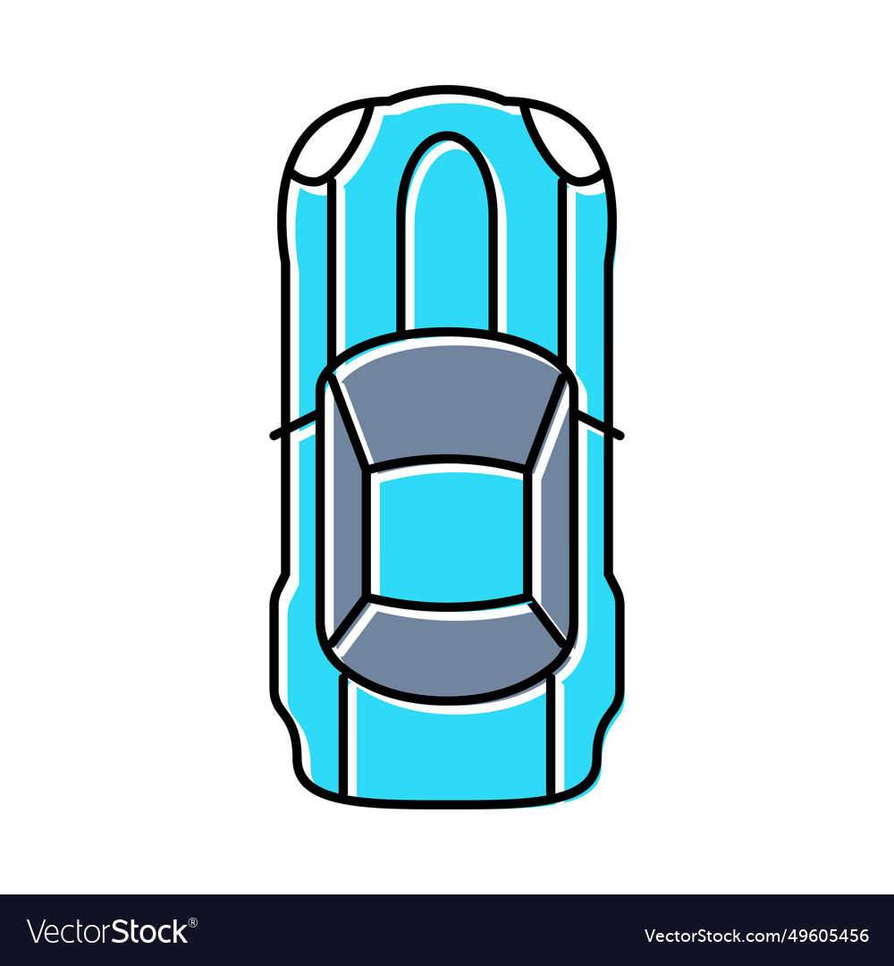 Engine car top view color icon Royalty Free Vector Image