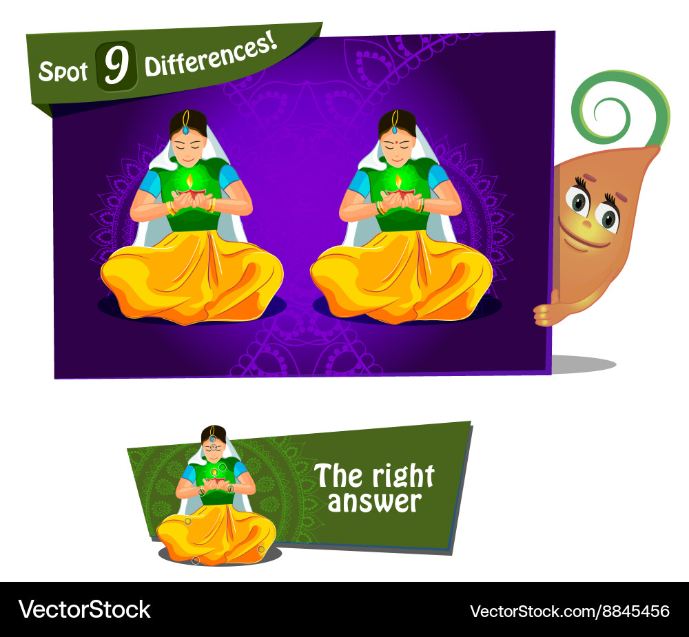 Find 9 Differences Royalty Free Vector Image Vectorstock