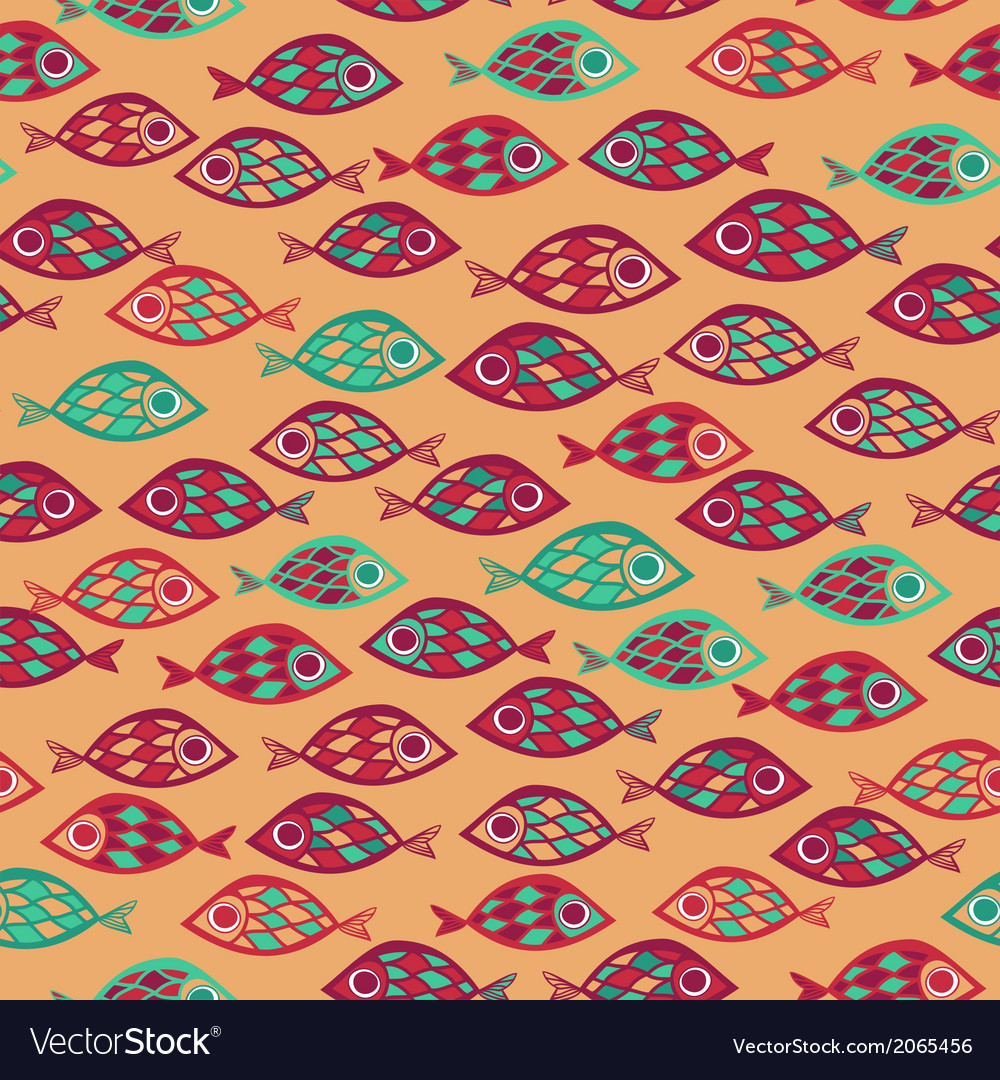 Fish pattern in abstract style