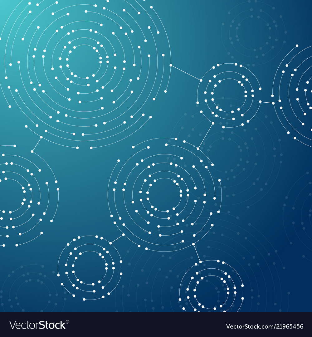 Geometric pattern with connected lines and dots vector image Geometric pattern with connected lines and dots