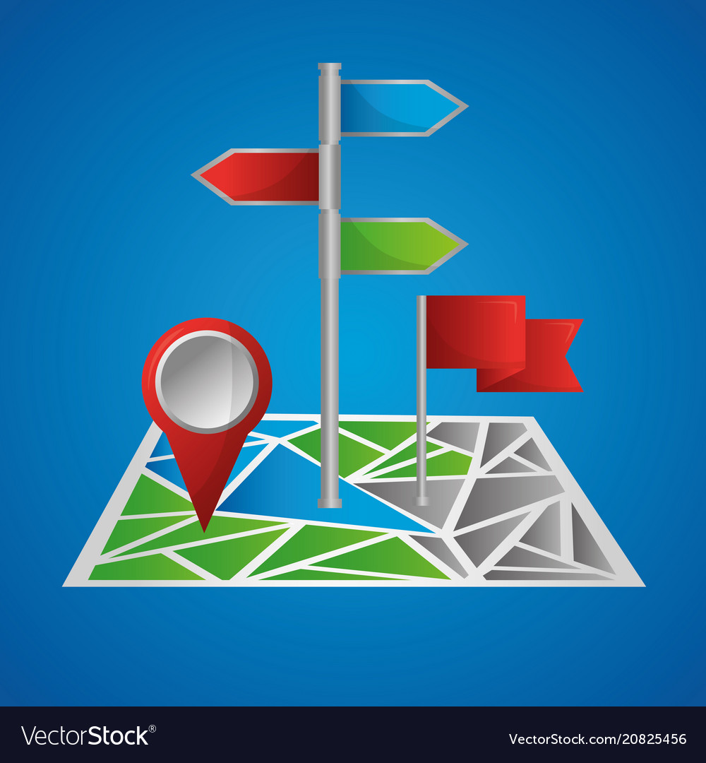 Gps navigation application vector image Gps navigation application
