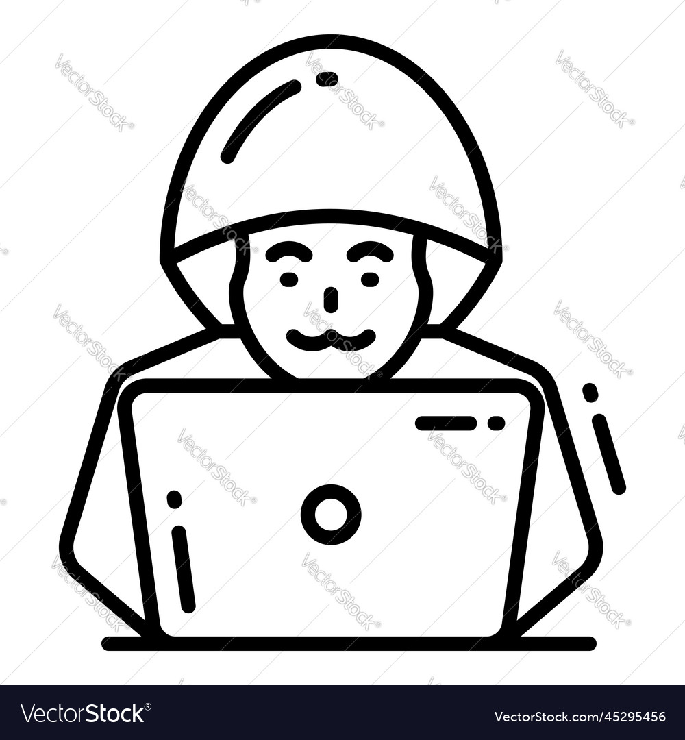 Hacker protection and security icons set cyber