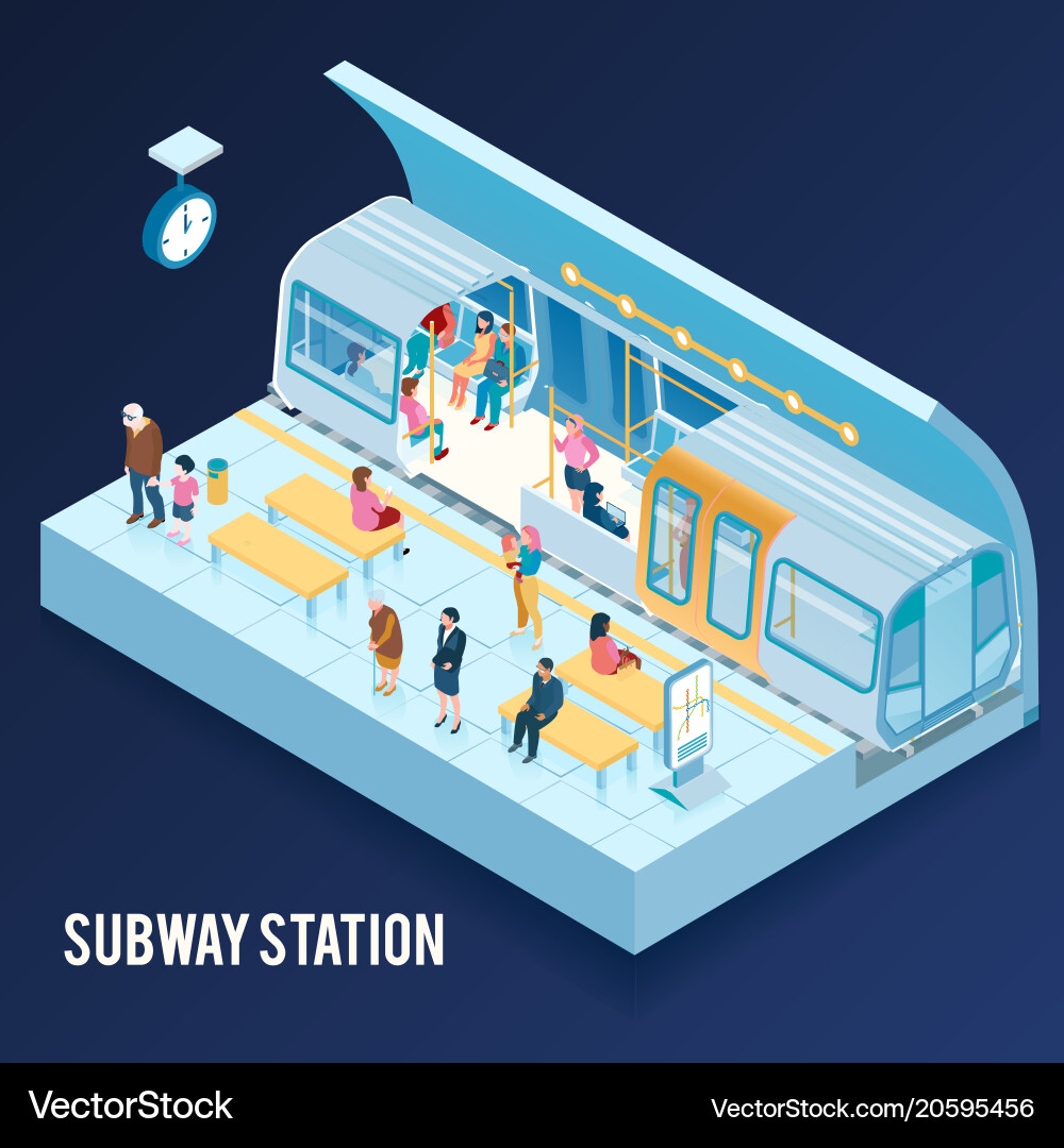 Isometric underground concept Royalty Free Vector Image