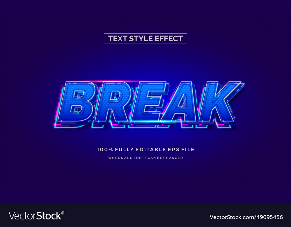 Modern editable text style effect ve vector image Modern editable text style effect ve