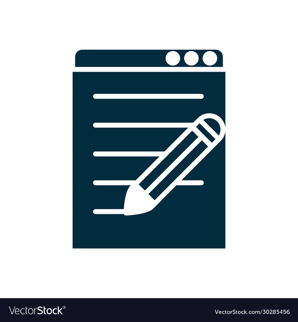 Online education concept with web page Royalty Free Vector