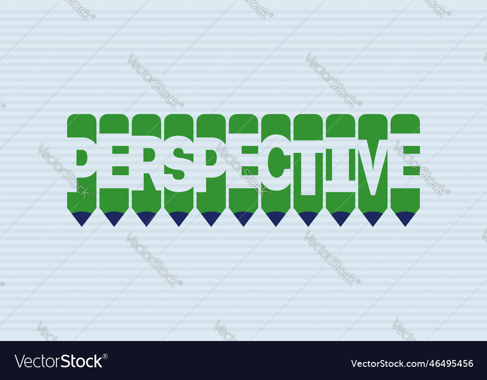 Perspective text with pen symbol creative ideas