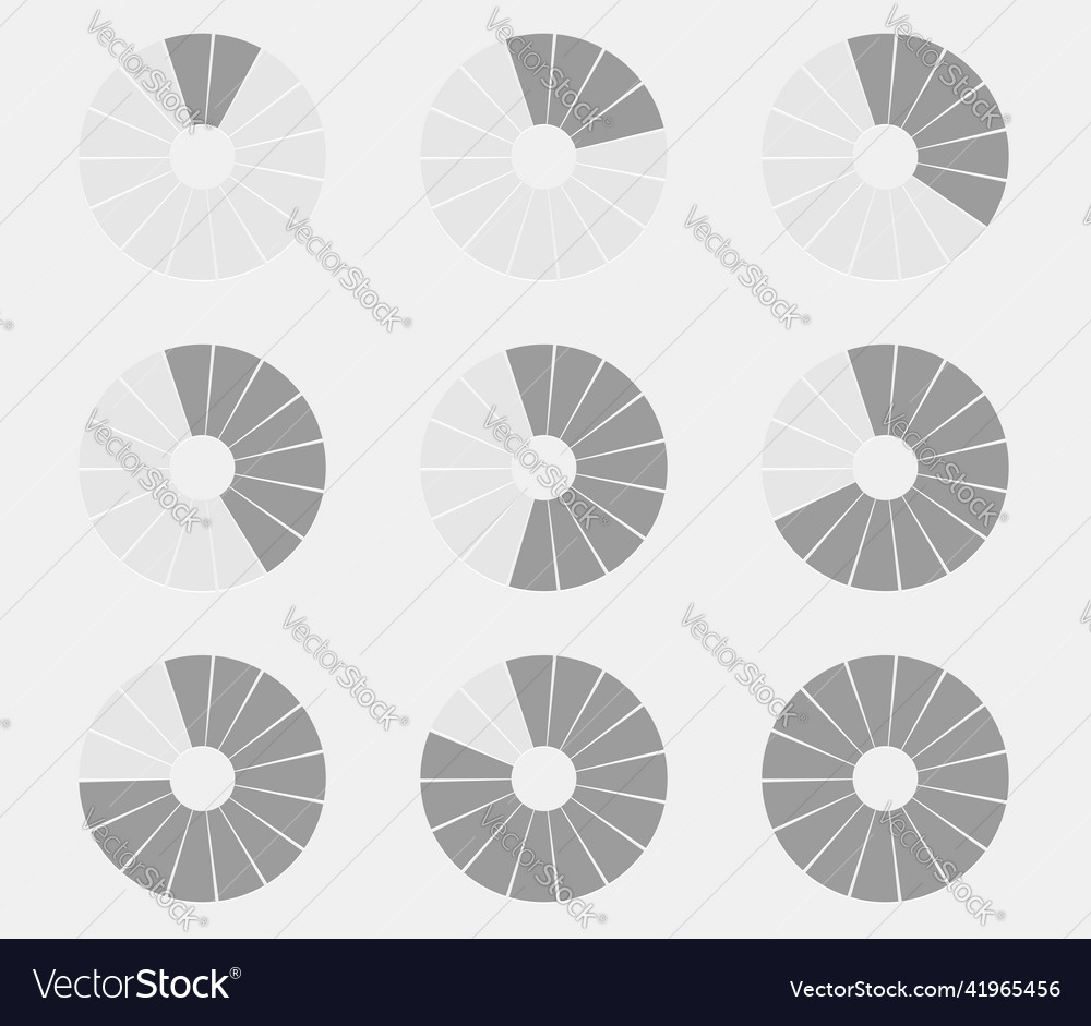 Preloader circular loading bar pie chart vector image Preloader circular loading bar pie chart