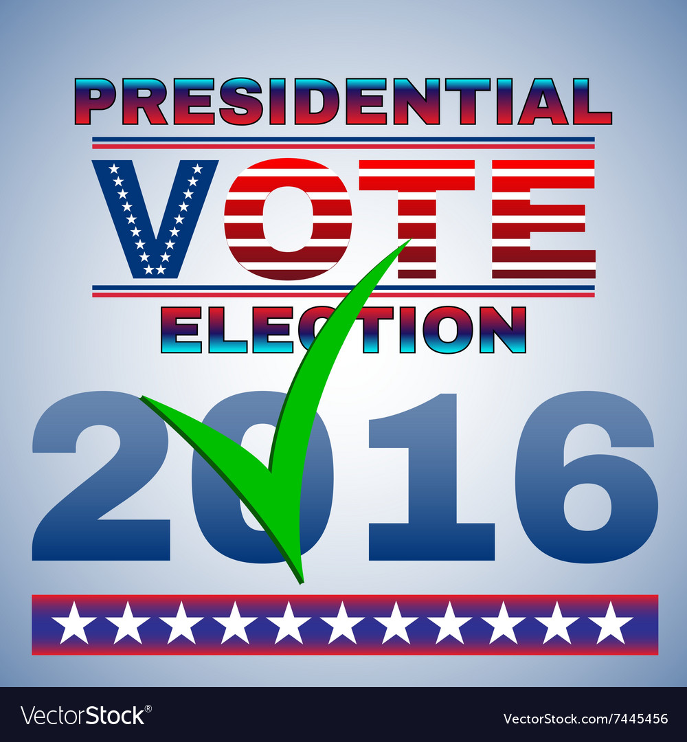 Presidential vote election banner Royalty Free Vector Image