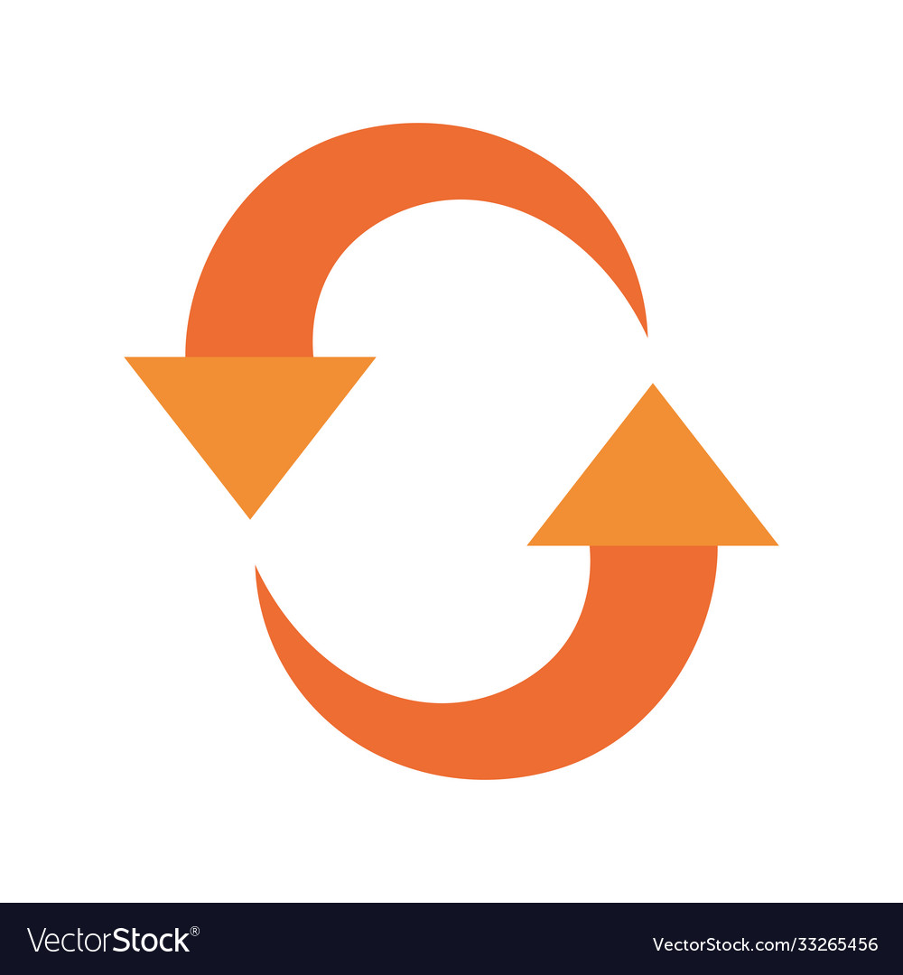 Refresh arrow flat style icon design