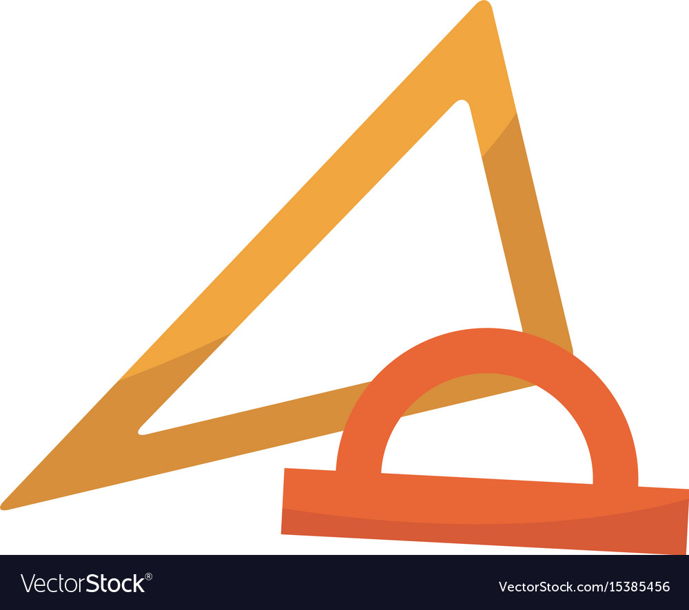 School set with ruler triangle protractor plactic