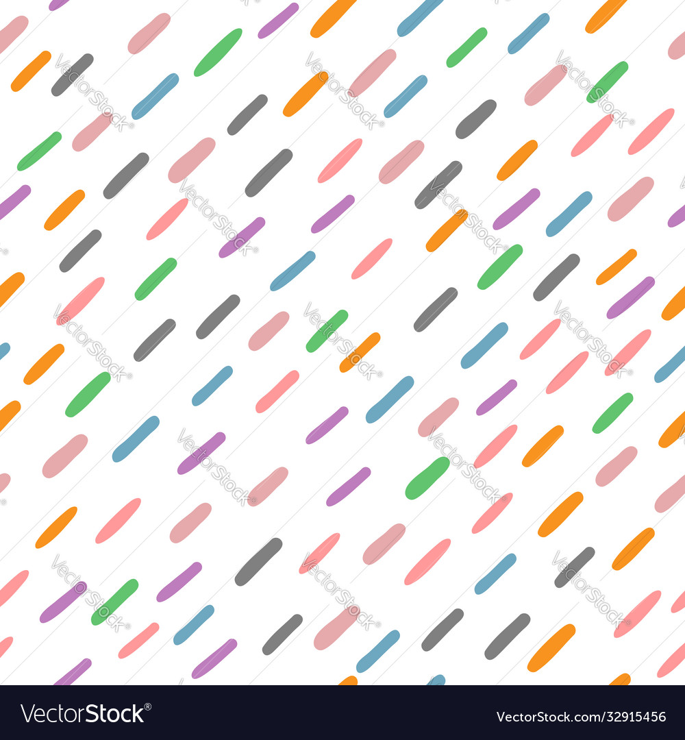 Seamless pattern with colored short lines drawn vector image Seamless pattern with colored short lines drawn