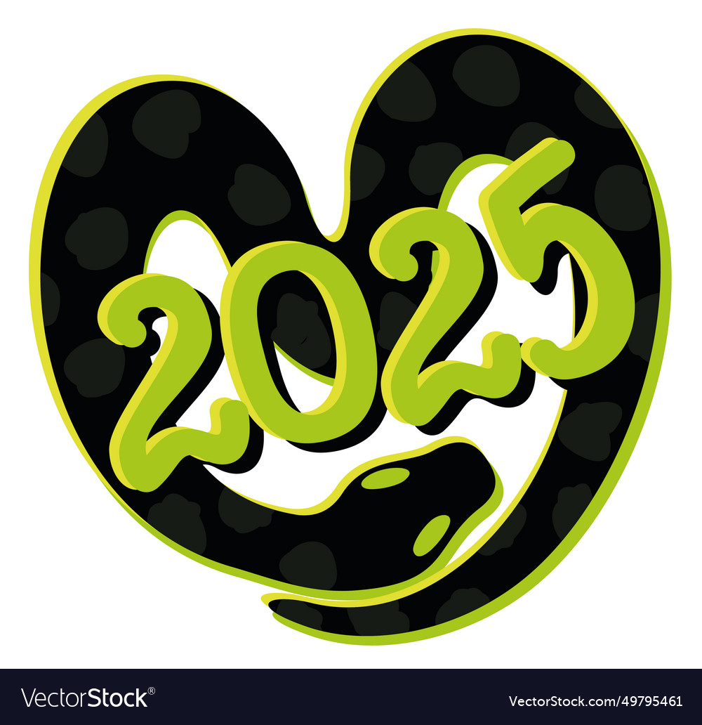 2025 chinese year of snake bright isolated Vector Image