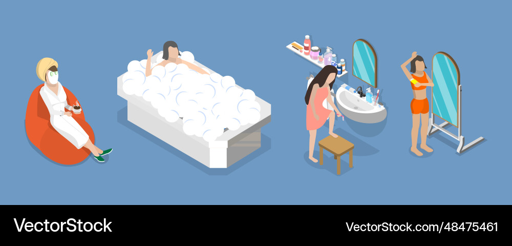 3d isometric flat conceptual Royalty Free Vector Image