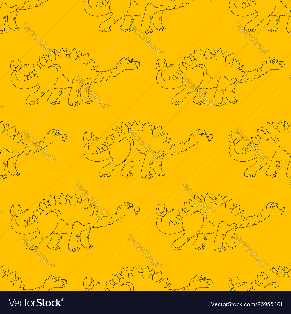 A seamless repeating pattern of dinosaur vector image A seamless repeating pattern of dinosaur