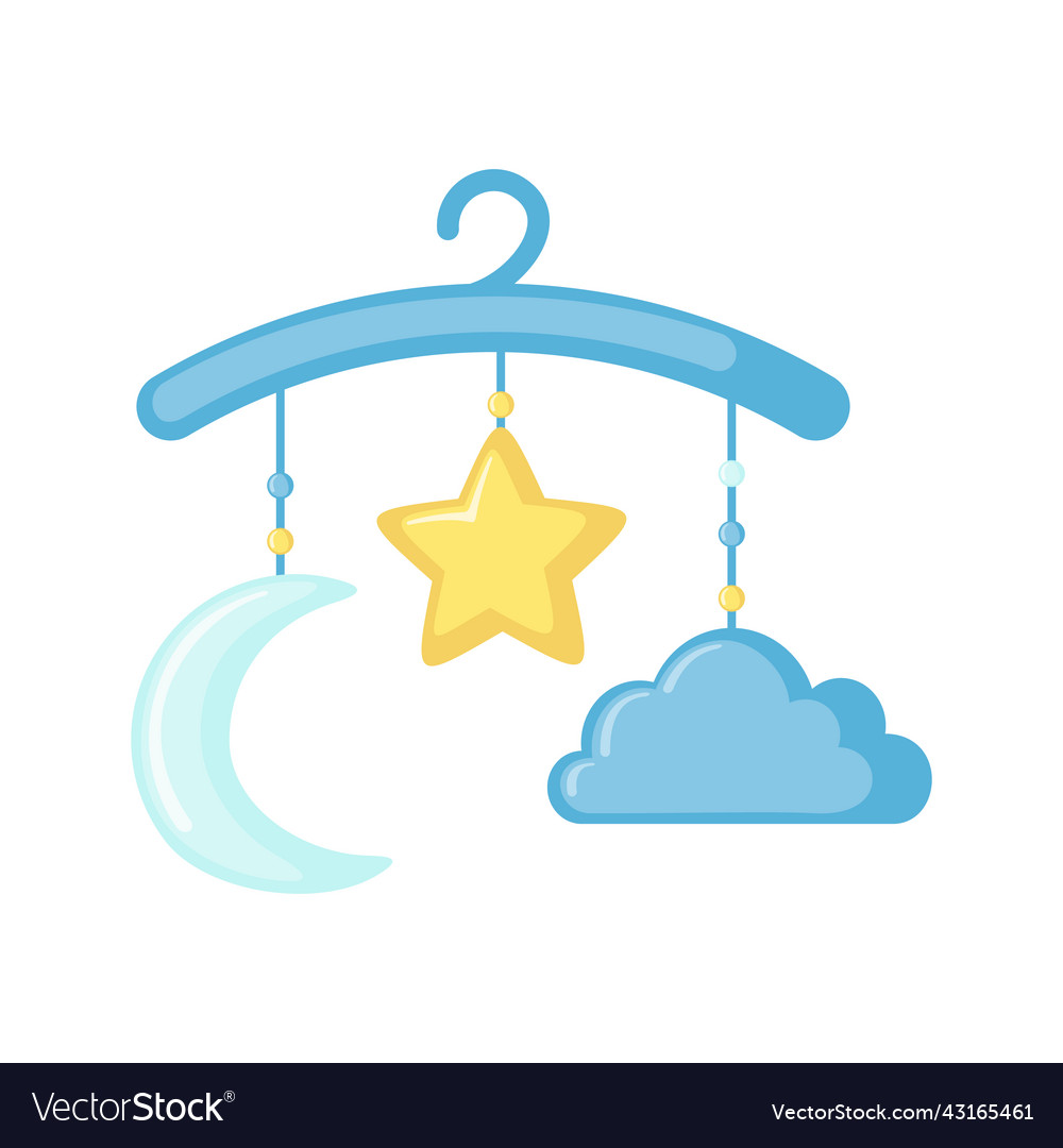 Baby mobile carousel icon in flat style isolated Vector Image