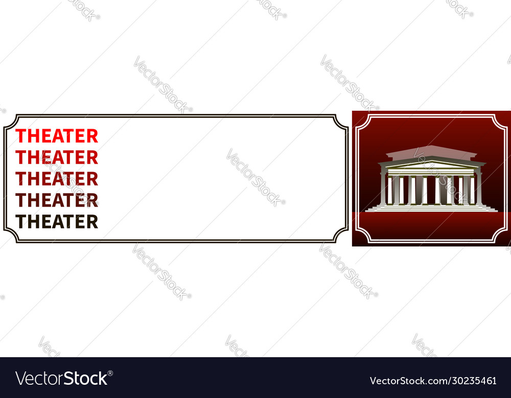 Classical facade theater building with columns