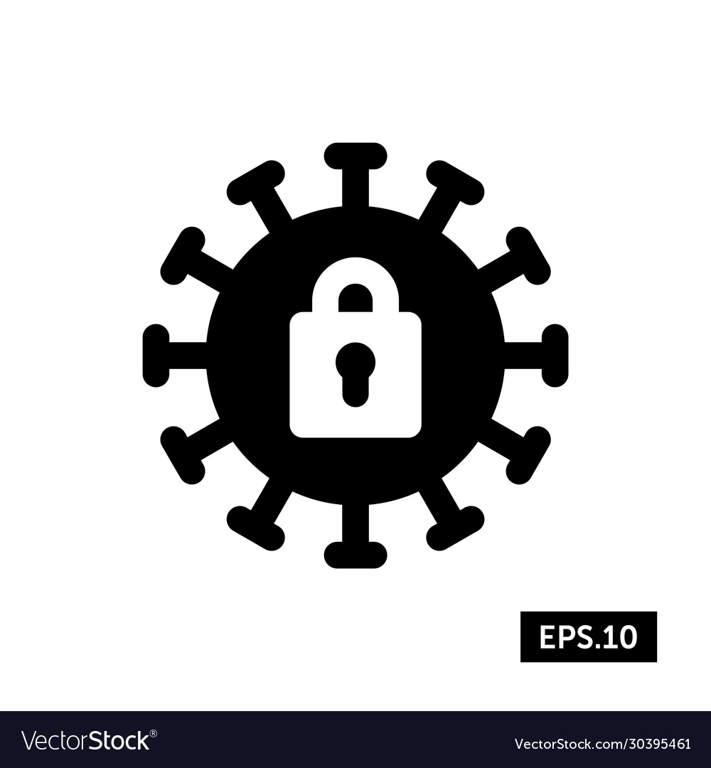 Coronavirus lockdown icon signsymbol Royalty Free Vector