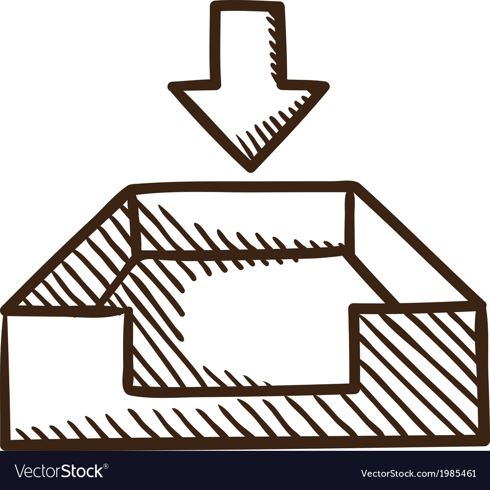 Incoming files symbol Royalty Free Vector Image
