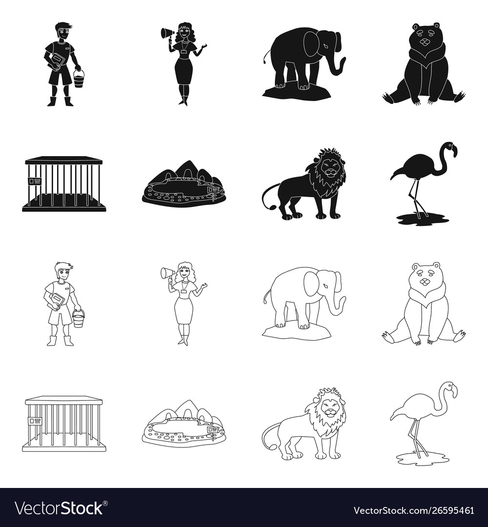 Isolated object nature and fun logo set vector image Isolated object nature and fun logo set