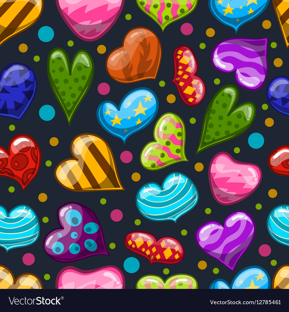 Seamless pattern with heart