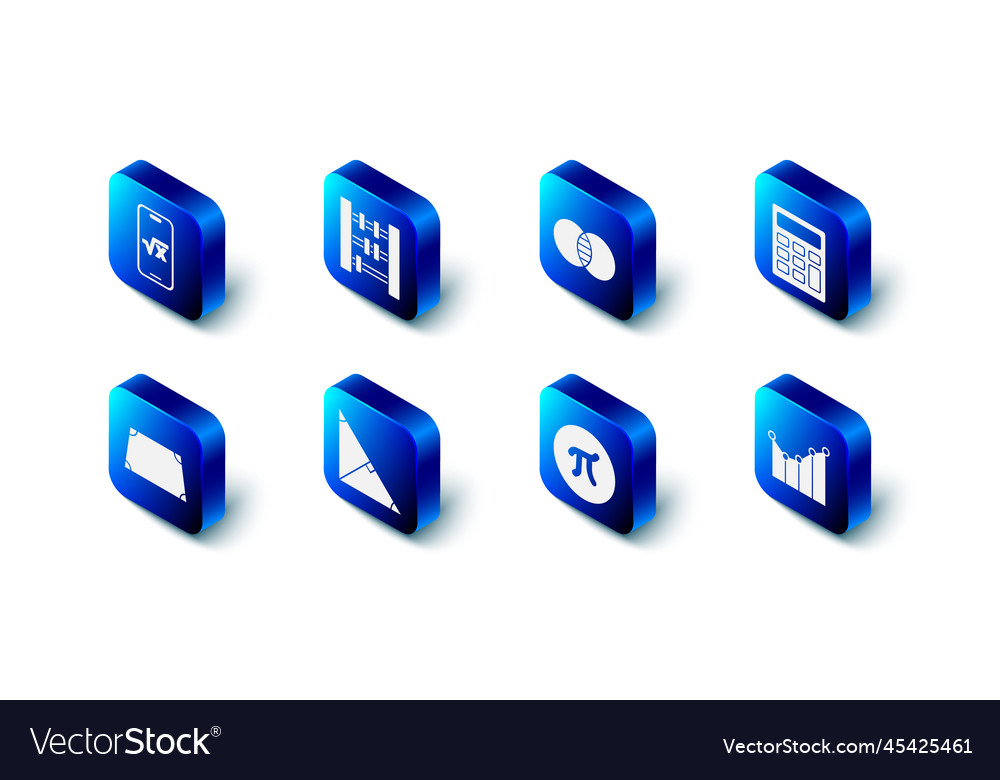 Set abacus mathematics sets and b calculator vector image Set abacus mathematics sets and b calculator