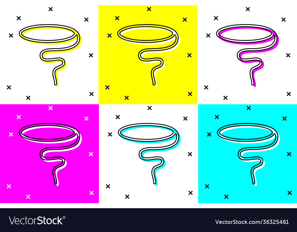 Set lasso icon isolated on color background vector image Set lasso icon isolated on color background
