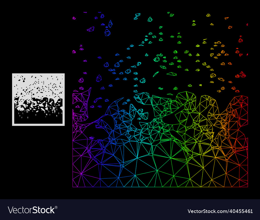 Spectral gradient polygonal net boiling liquid