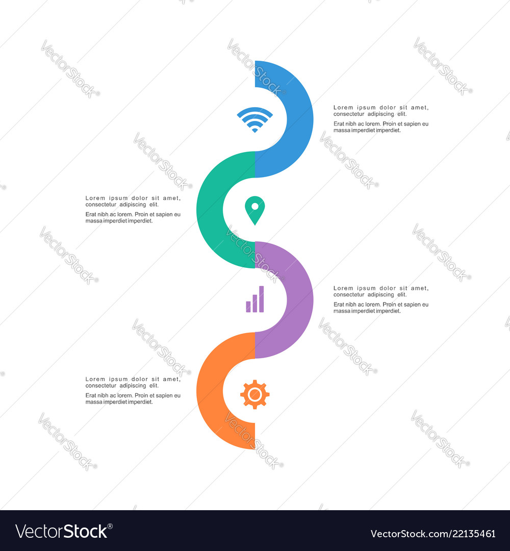 Steps infographics design with typography