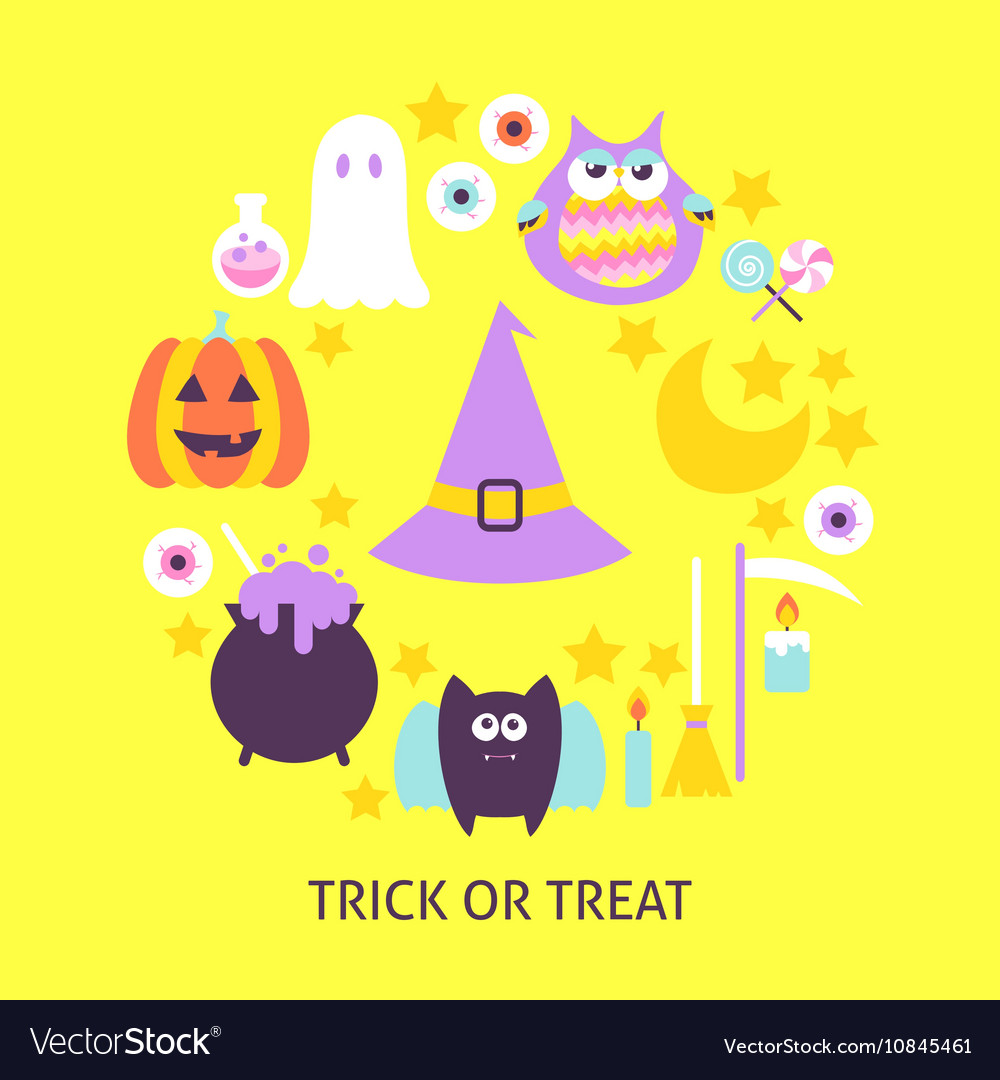 Trick or treat trendy poster