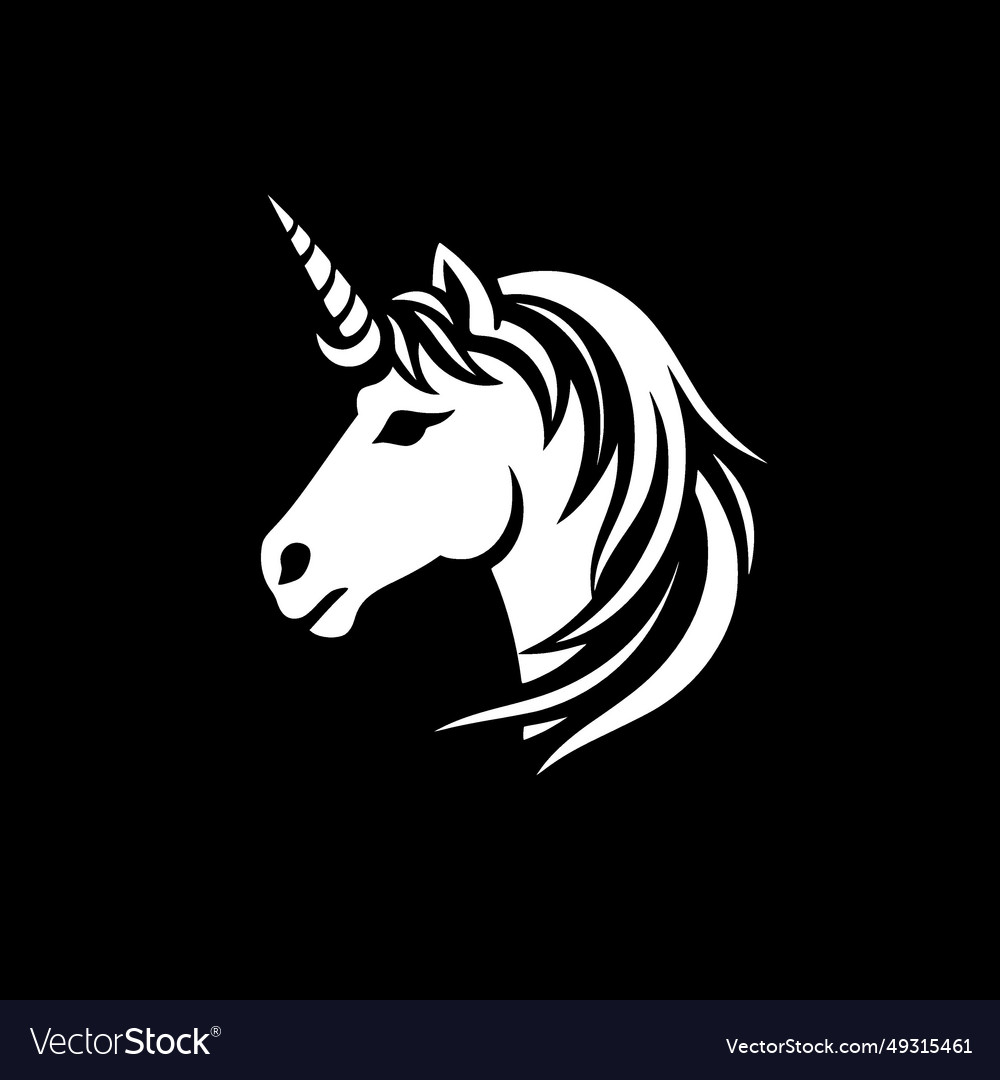 Unicorn - minimalist and flat logo