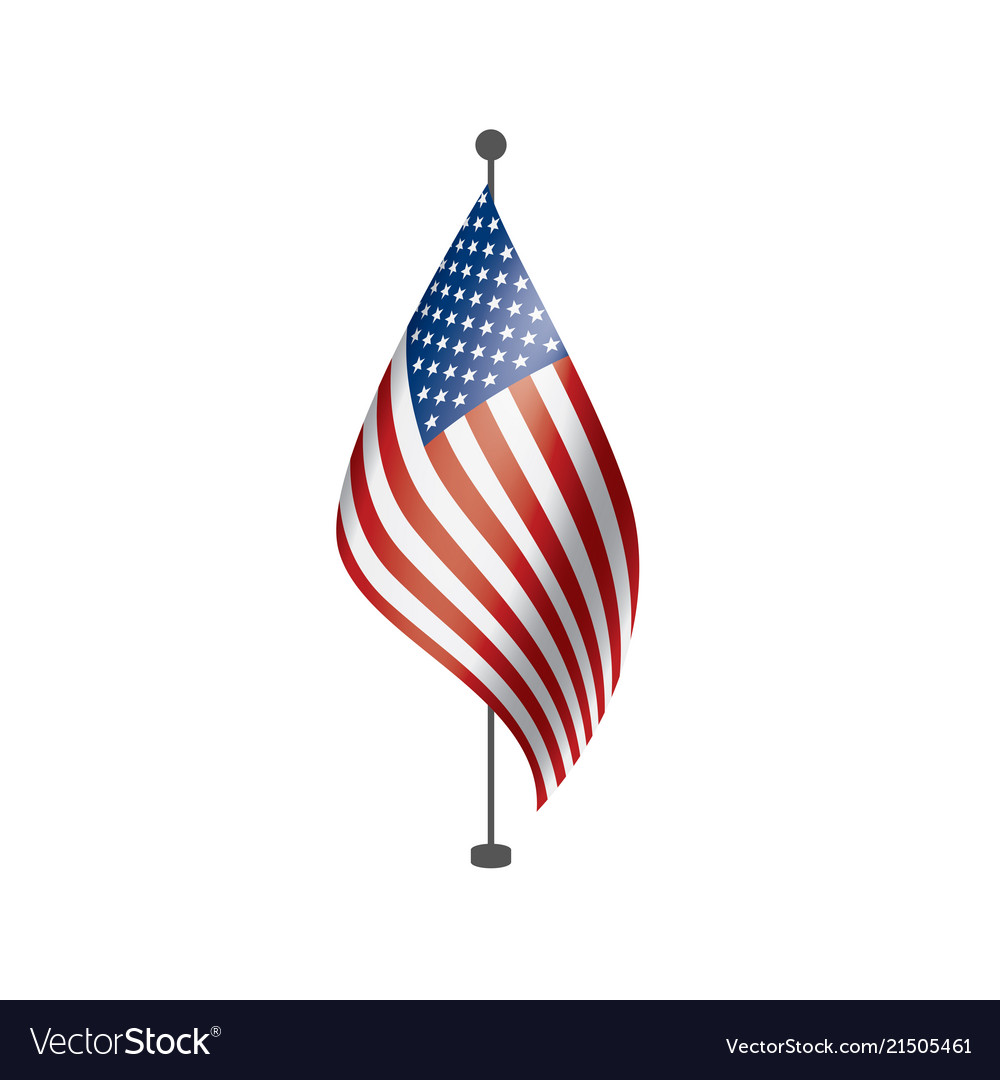 Usa Flag Isolated Royalty Free Vector Image Vectorstock Usa Flag Isolated Royalty Free Vector Image Vectorstock