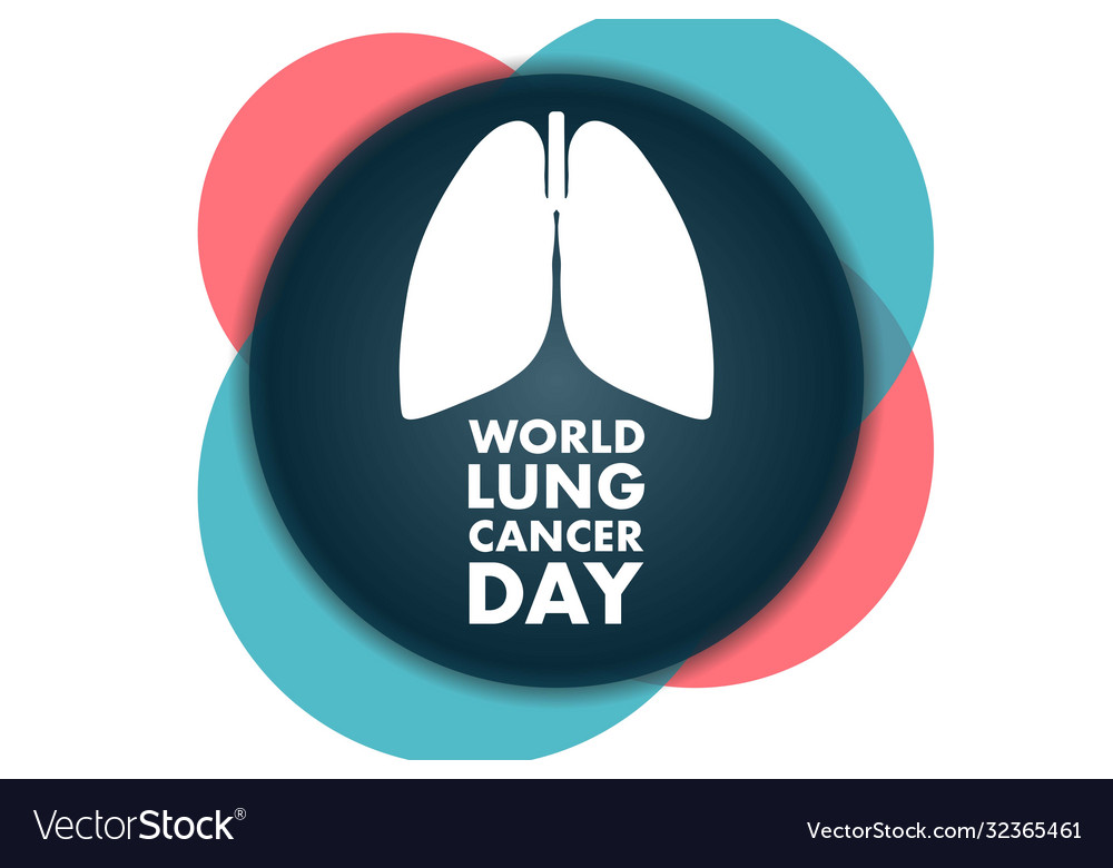 World lung cancer day concept august 1 template Vector Image