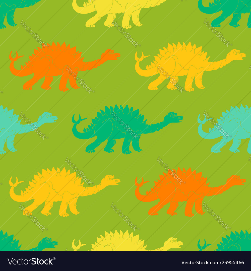 A seamless repeating pattern of dinosaur vector image A seamless repeating pattern of dinosaur