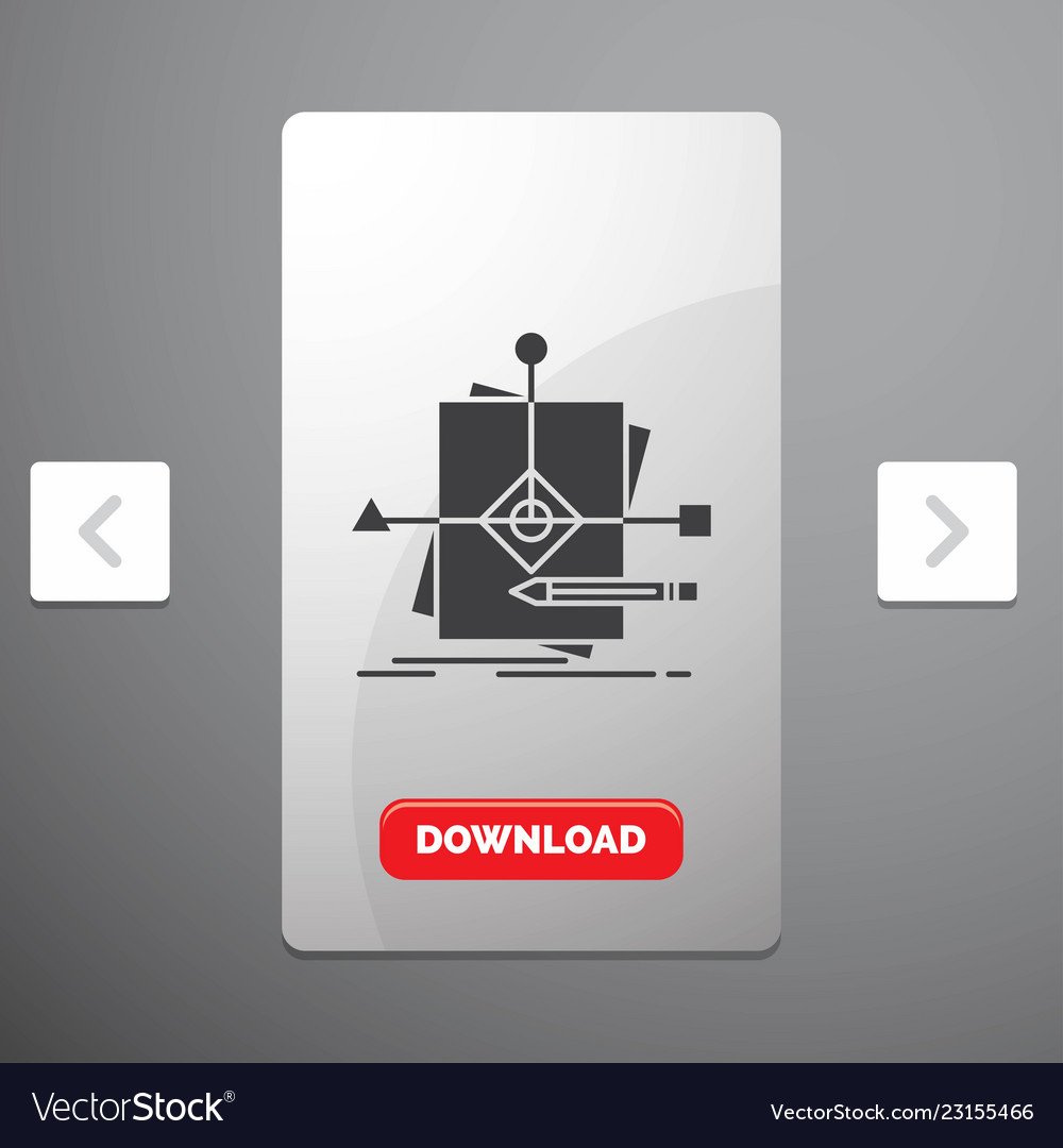Algorithm business foretelling pattern plan glyph vector image Algorithm business foretelling pattern plan glyph