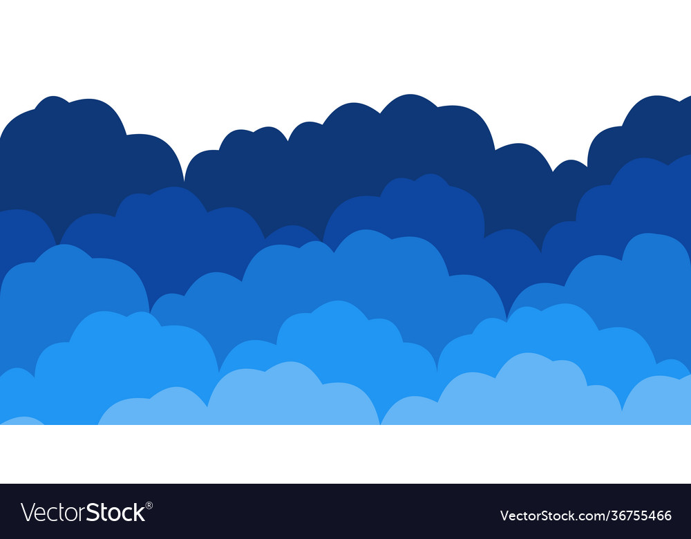 Background five rows colorful clouds