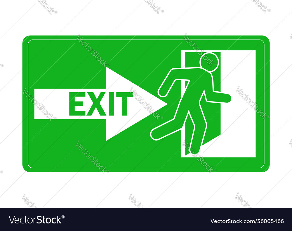 Exit icon for concept design help vector image Exit icon for concept design help