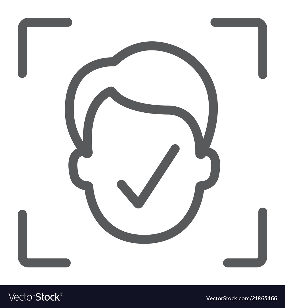 face id scanner logo with check mark Stock Vector Image & Art - Alamy