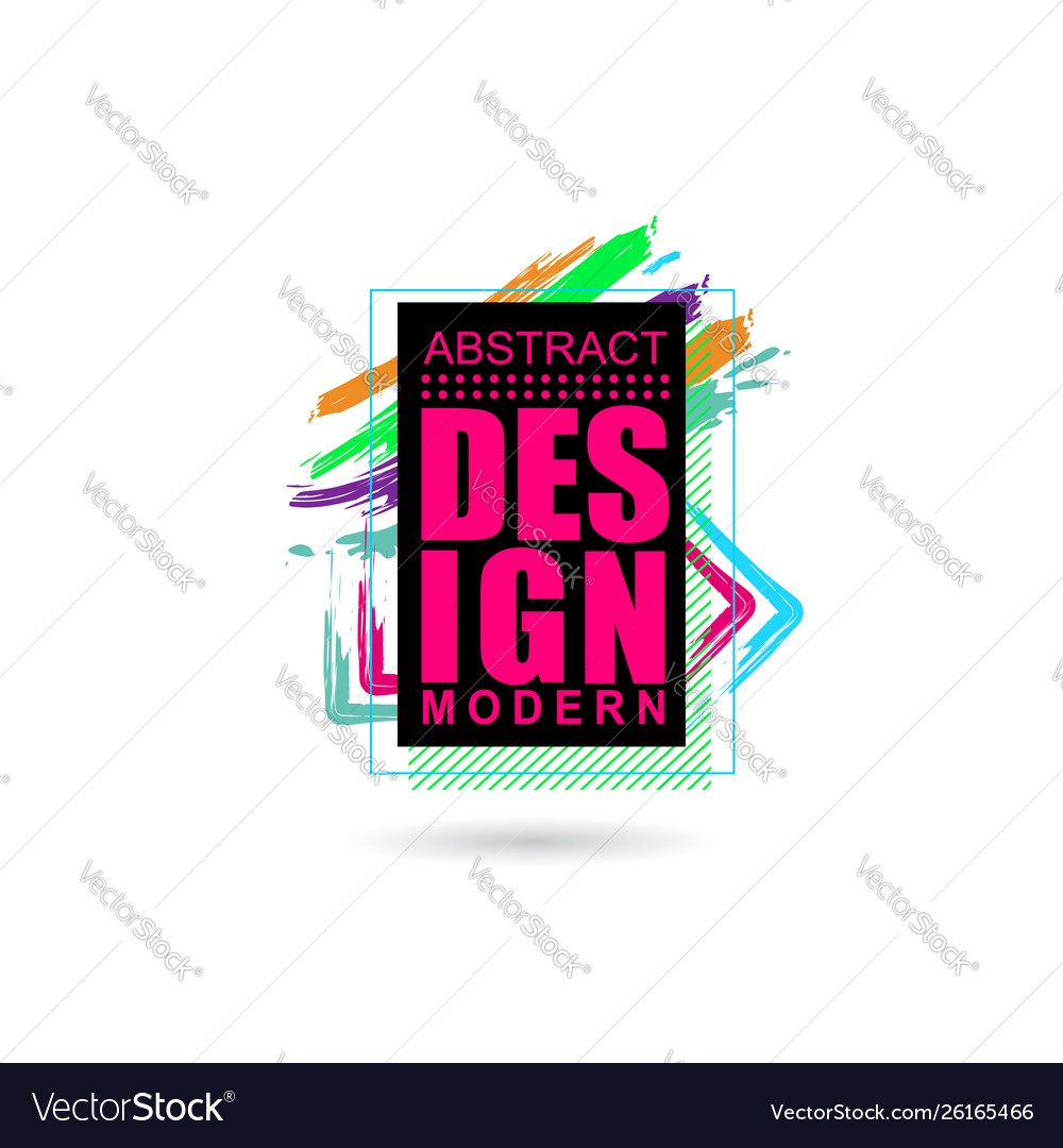 Frame for text modern art graphics vector image Frame for text modern art graphics