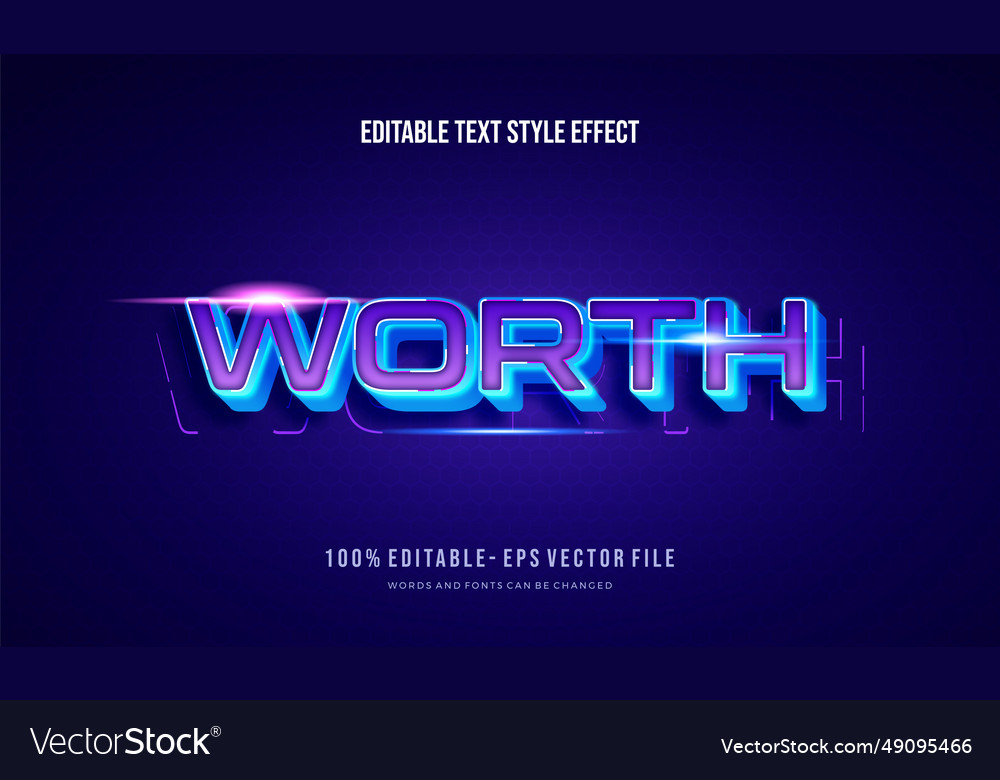 Modern editable text style effect ve vector image Modern editable text style effect ve