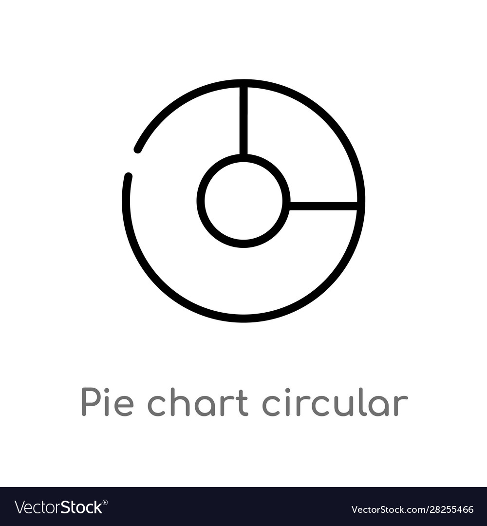 Outline pie chart circular interface icon