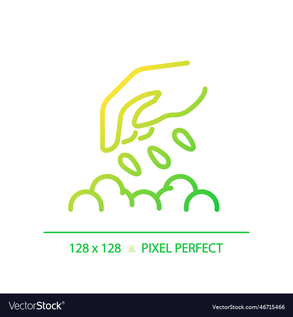 Seeding gradient linear icon