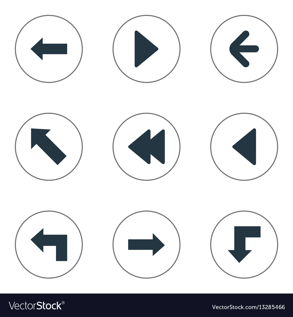 Set of 9 simple cursor icons can be found