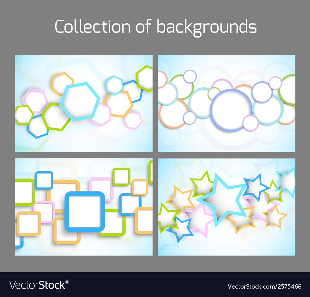 Set of colorful backgrounds