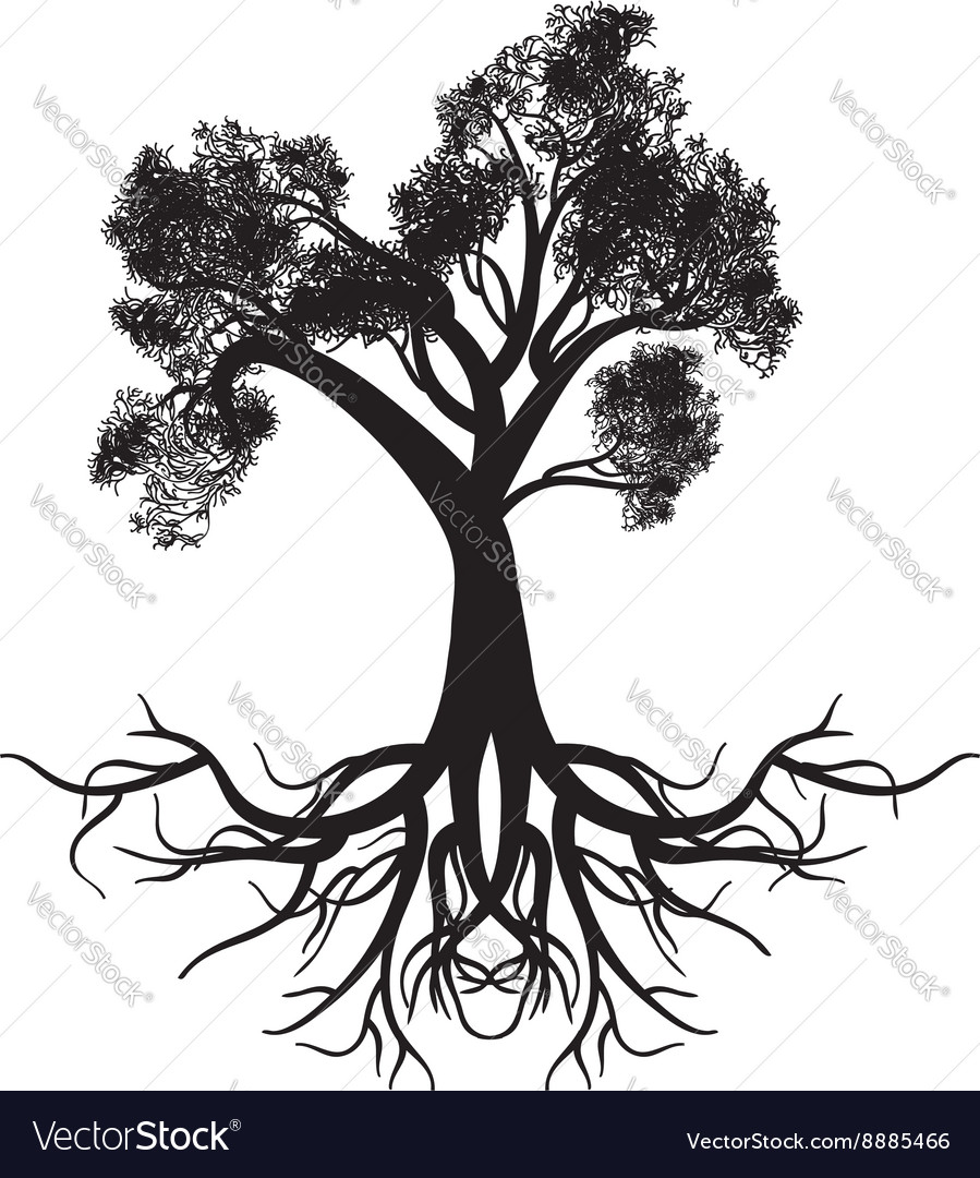 Stylized tree silhouette3 Royalty Free Vector Image