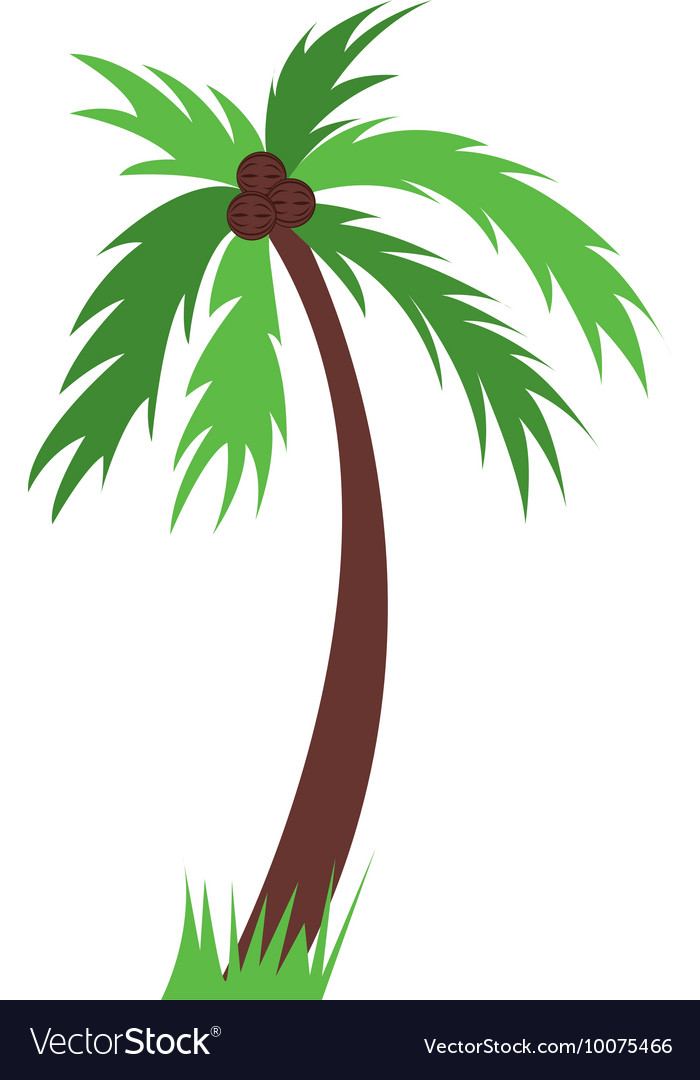 Tree Palm Silhouette Icon Royalty Free Vector Image