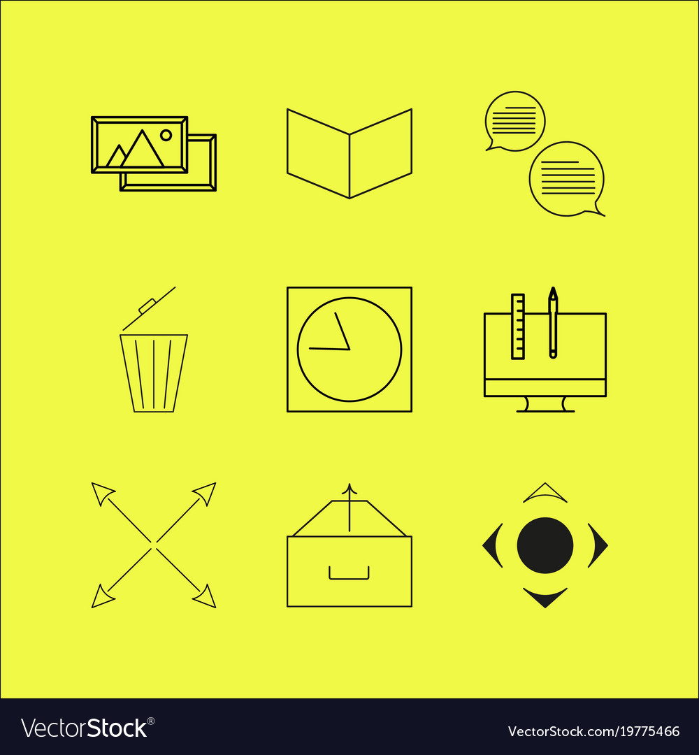 Web linear icon set simple outline icons