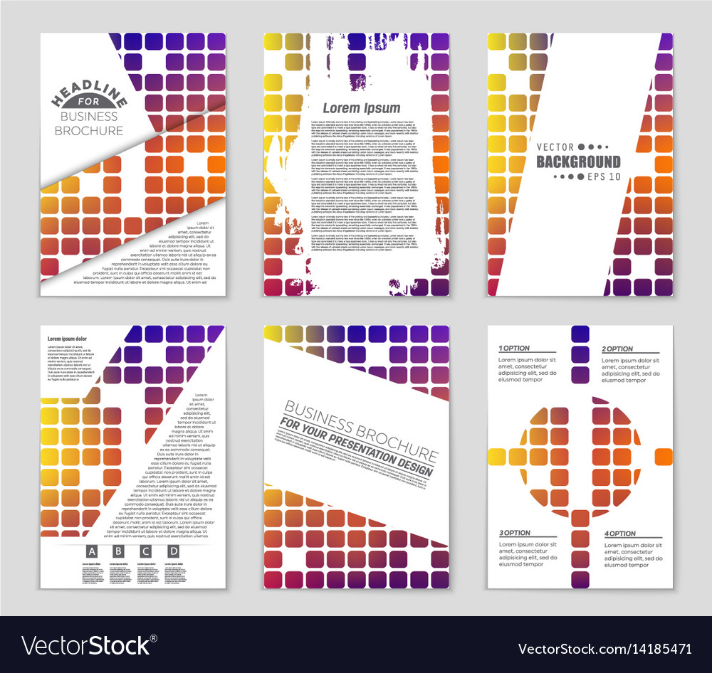 Abstract layout background set for art