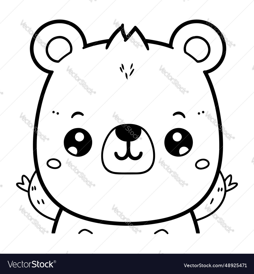 Cute little bear kawaii cartoon character graphic