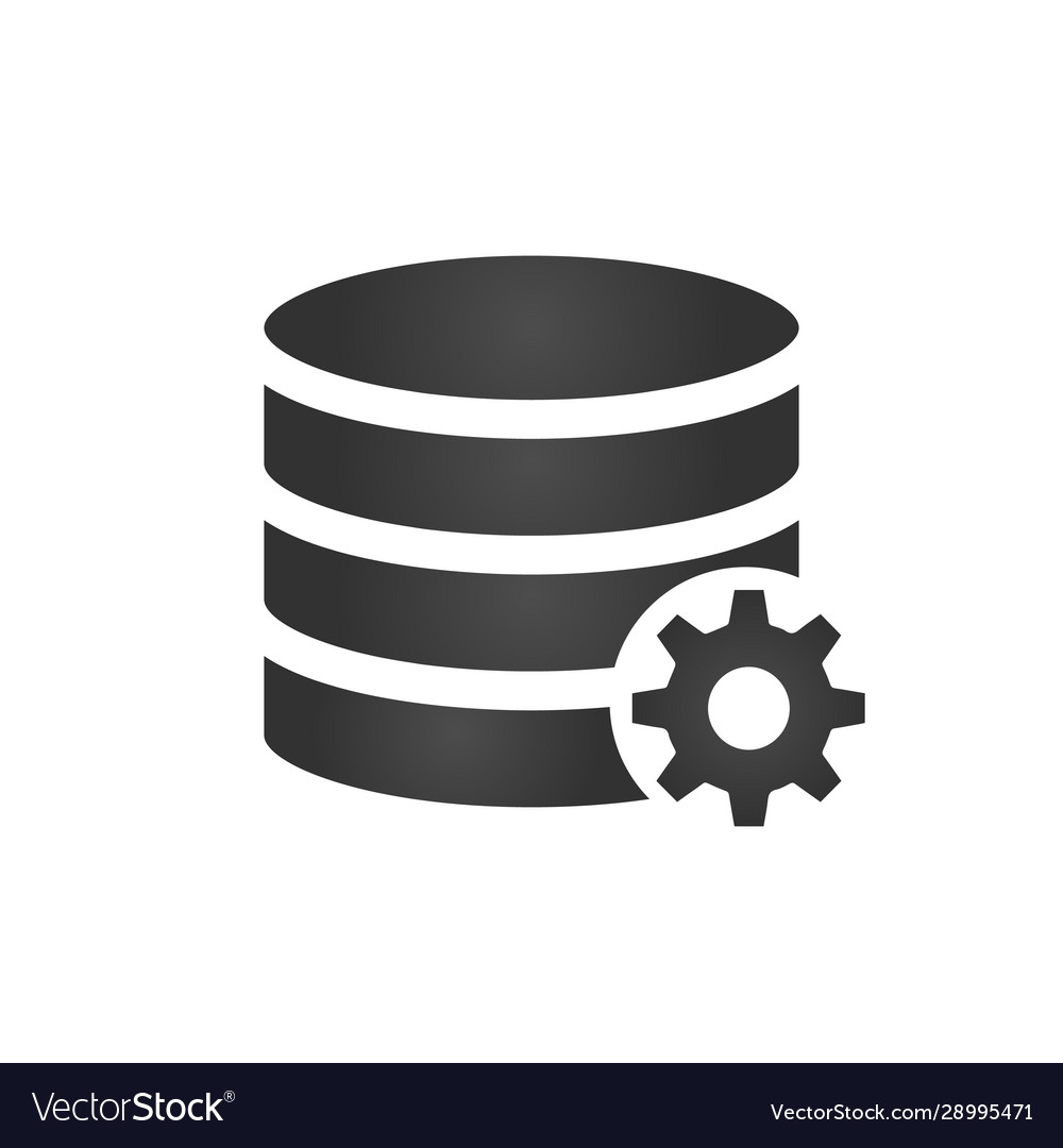 Datenbankserver isolierte flache Web-Mobile-Symbol vector image Datenbankserver isolierte flache Web-Mobile-Symbol