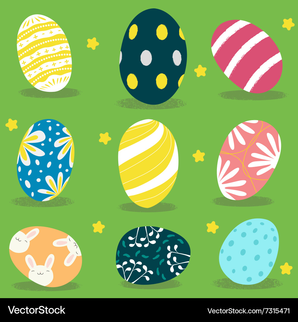 Easter eggs Royalty Free Vector Image - VectorStock